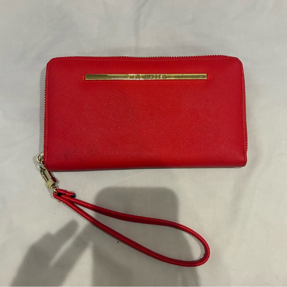 Steve Madden Red Wallet with Wrist Strap